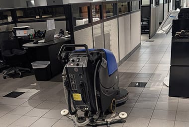 Floor scrubbing by Cronos Cleaning Services
